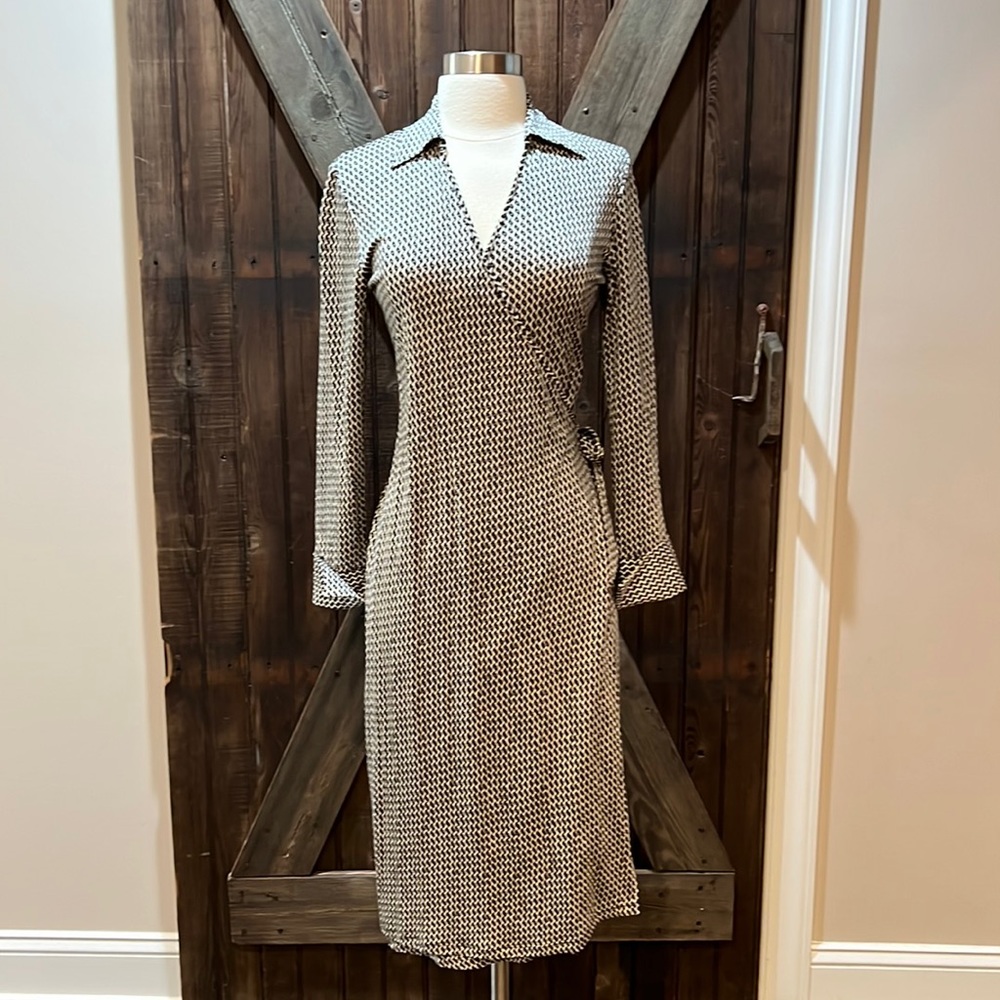 Banana Republic Geo Print Wrap Dress